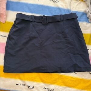 Abercrombie & Fitch Women Navy belted Mini Skirt Large